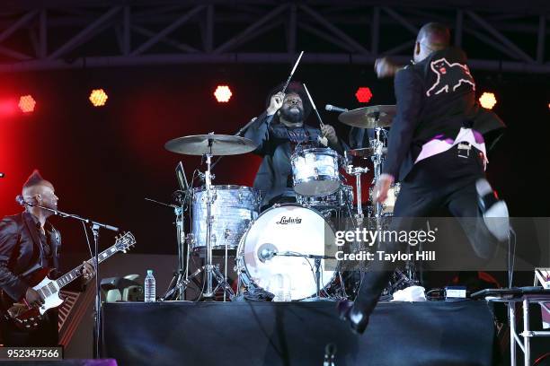 Kirk Franklin and The Roots perform during The Concert for Peace and Justice celebrating the opening of The Legacy Museum at Riverwalk Amphitheater...