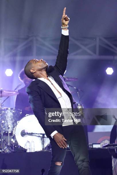 Kirk Franklin and The Roots perform during The Concert for Peace and Justice celebrating the opening of The Legacy Museum at Riverwalk Amphitheater...