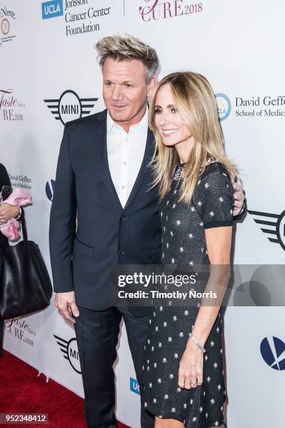 Gordon Ramsay and Dana Walden attend Taste for a Cure at Regent Beverly Wilshire Hotel on April 27, 2018 in Beverly Hills, California.