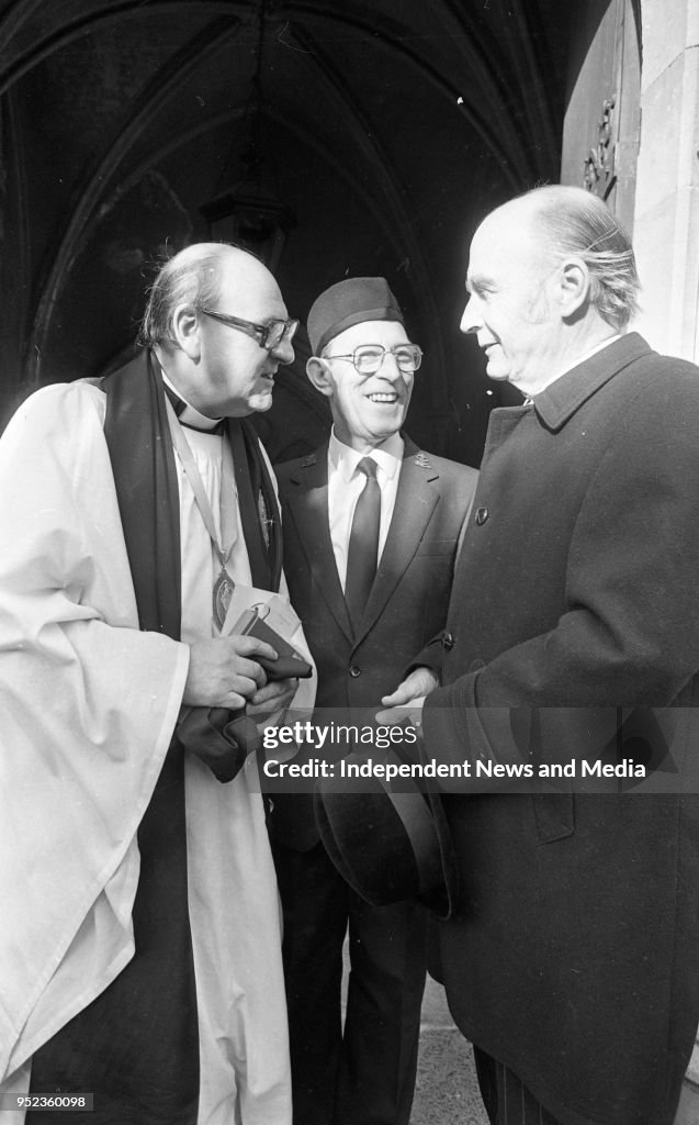 President Partick Hillery Inspecting Guard of Honour at St Patricks Cathedral 1986