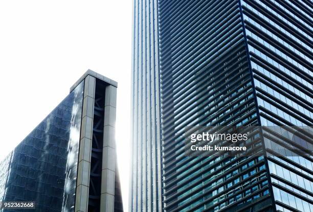 office building of skyscrapers - marunouchi stock-fotos und bilder