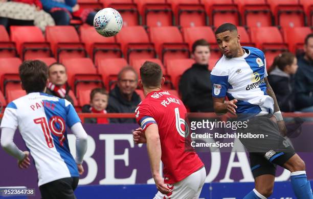 Blackburn Rovers' Dominic Samuel during the Sky Bet League One match between Charlton Athletic and Blackburn Rovers at The Valley on April 28, 2018...