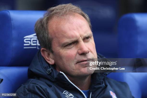 Ipswich Town Care-Taker Manager Bryan Klug during the Sky Bet Championship match between Reading and Ipswich Town at Madejski Stadium on April 28,...