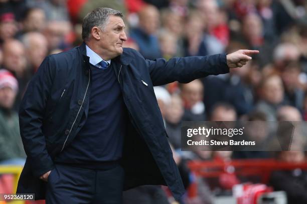The Blackburn Rovers manager, Tony Mowbray looks on during the Sky Bet League One match between Charlton Athletic and Blackburn Rovers at The Valley...
