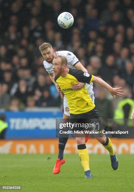 Bolton Wanderers Mark Beevers in action with Burton Albion's Liam Boyce during the Sky Bet Championship match between Burton Albion and Bolton...