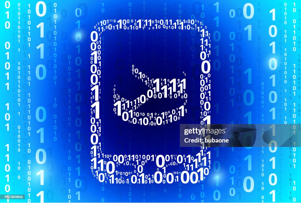 Computer Graphs Binary Code Blue Vector Pattern Background High-Res ...
