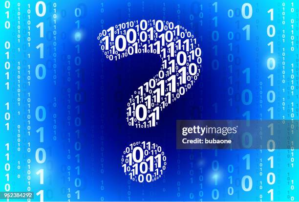 Question Mark Binary Code Blue Vector Pattern Background High-Res ...