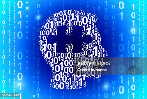 Puzzle Mind Binary Code Blue Vector Pattern Background Puzzle Mind Binary Code Blue Vector Pattern Background