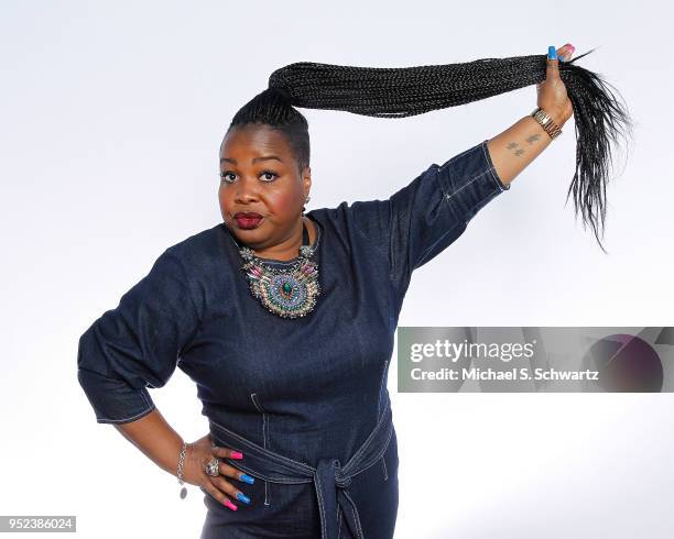 Comedian Jackie Fabulous poses during her appearance at The Ice House Comedy Club on April 27, 2018 in Pasadena, California.