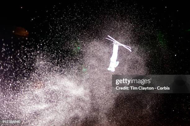 Gold medal winner Oleksandr Abramenko of Ukraine in action during the Freestyle Skiing - Men's Aerials Qualification at Phoenix Snow Park on...