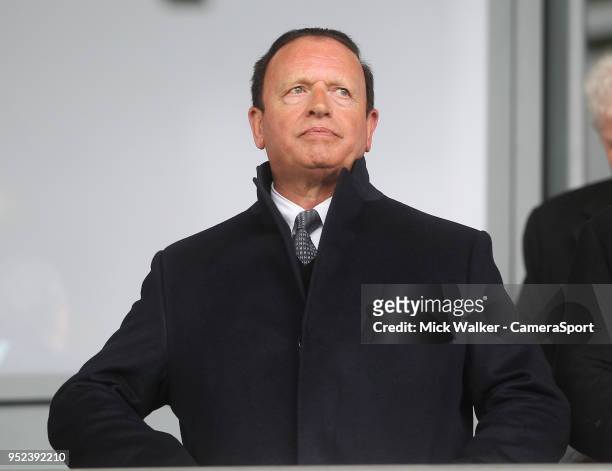 Bolton Wanderers Chairman Ken Anderson during the Sky Bet Championship match between Burton Albion and Bolton Wanderers at Pirelli Stadium on April...