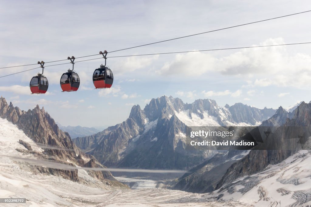 Cable car in the French alps