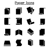 Paper icon set vector illustration graphic design