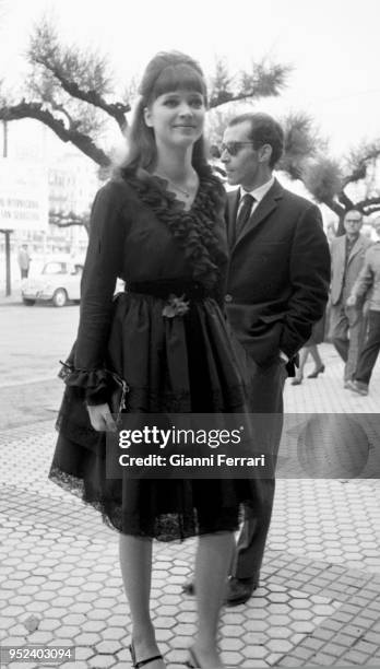 French actress Anna Karina at the San Sebastian Film Festival Guipuzcoa, Spain.