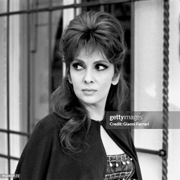 Portrait of the Italian actress Gina Lollobrigida Madrid, Spain.