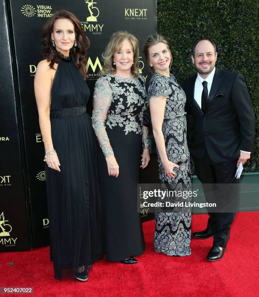 Rochelle Rose, Cyd Wilson, Rebecca Hamm and Marcus Lodewyk attend the 45th Annual Daytime Creative Arts Emmy Awards at Pasadena Civic Auditorium on...