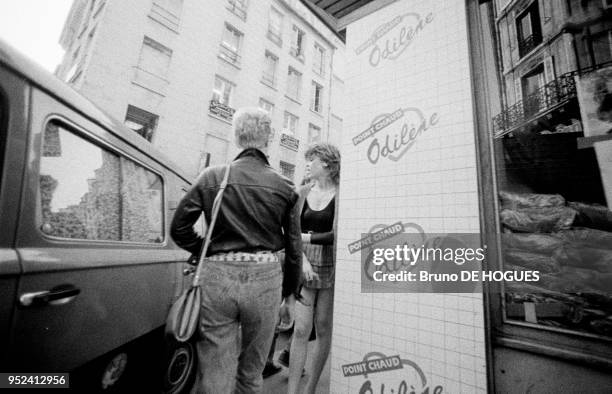 Prostitution rue Saint-Denis Paris, France.
