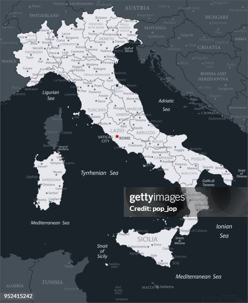19 - italy - black gray 10 - naples stock illustrations
