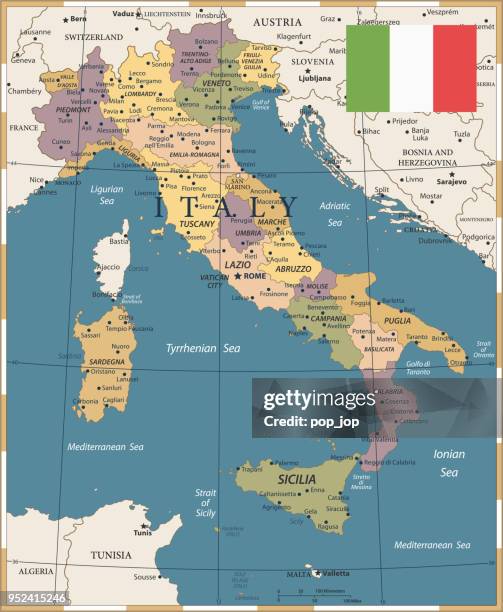 bildbanksillustrationer, clip art samt tecknat material och ikoner med 20 - italien - vintage färg mörk - map of florence italy