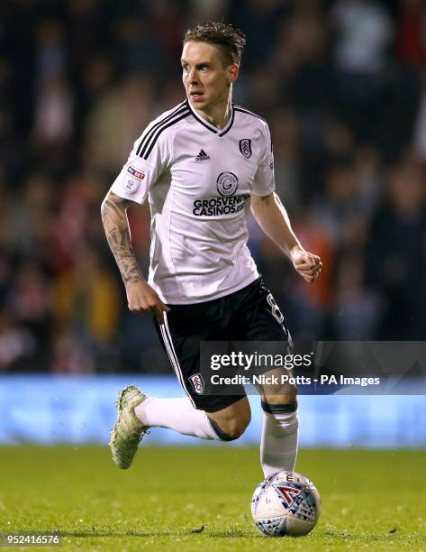 Fulham's Stefan Johansen during the Sky Bet Championship match at Craven Cottage, London.