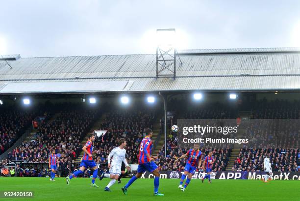 General view during the Premier League match between Crystal Palace and Leicester City at Selhurst Park, on April 28th, 2018 in London, United Kingdom