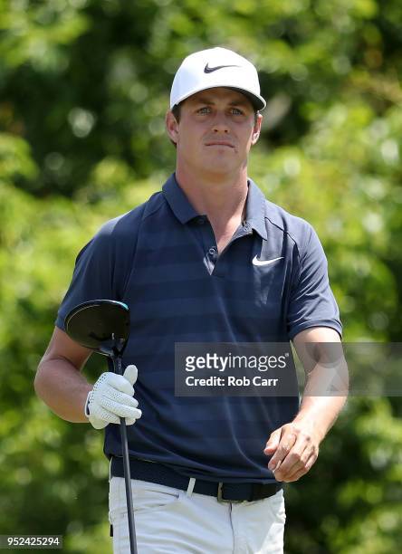 Cody Gribble walks from the second tee during the third round of the Zurich Classic at TPC Louisiana on April 28, 2018 in Avondale, Louisiana.