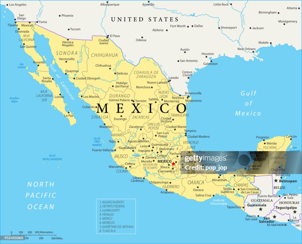 Map of Mexico - Vector
