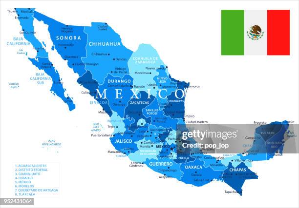 04 - mexico - blue spot isolated 10 - ciudad juarez stock illustrations