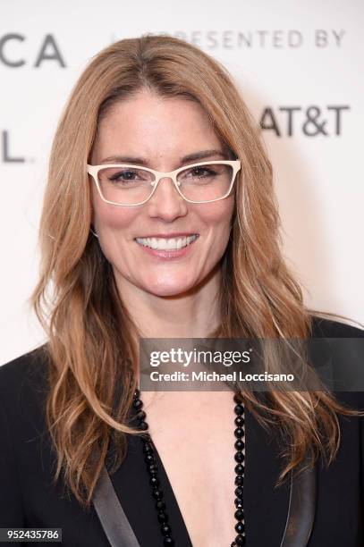 Actress Susan Misner attends the premiere of "Summertime" with Tribeca Talks: Storytellers during the 2018 Tribeca Film Festival at BMCC Tribeca PAC...