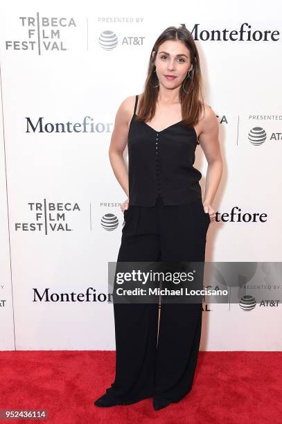 Actress Lili Mirojnick attends the premiere of "Summertime" with Tribeca Talks: Storytellers during the 2018 Tribeca Film Festival at BMCC Tribeca...