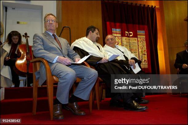 Felix Mosbacher , Rabbi Gabriel Farhi and his father Rabbi Daniel farhi.