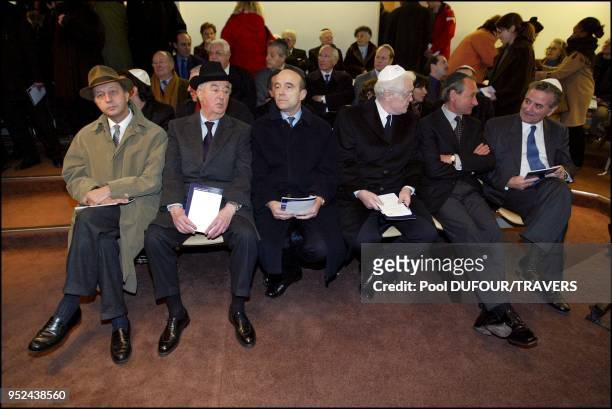 Laurent Fabius, Edouard Balladur, Alain Juppe, Lionel Jospin, Bertrand Delanoe and the ambassador of Israel in France.