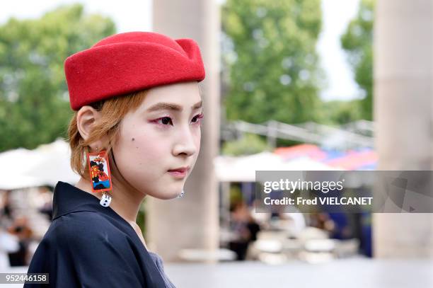 Invitée lors de la semaine de la Mode à Paris, Haute Couture, 5 juillet 2015 , Paris, France.