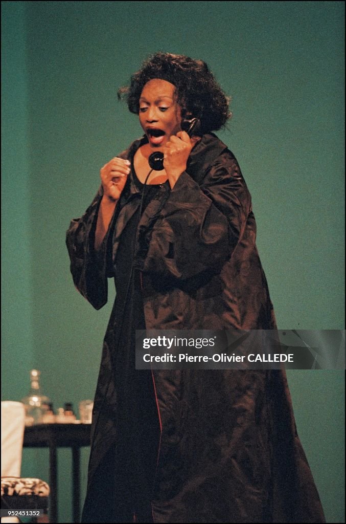 Run-through of "Erwartung (l'attente) and La voix humaine" starring by Jessye Norman in Paris.