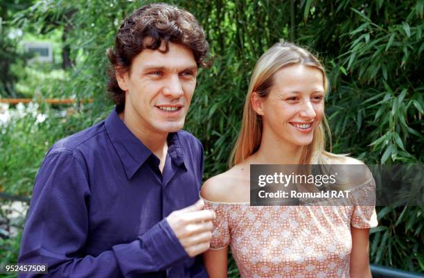 Marc lavoine and his wife Sarah Poniatowski.