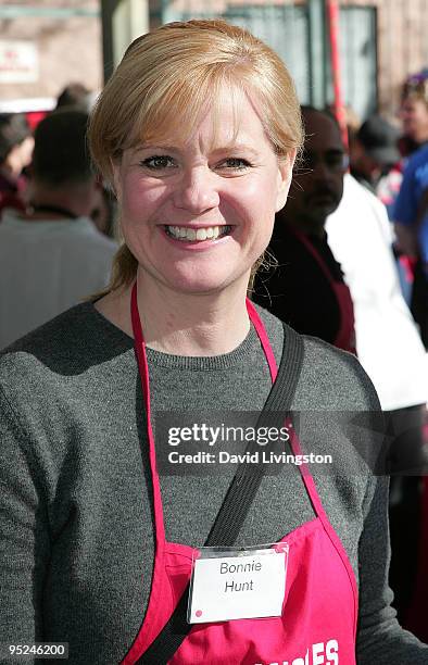 Bonnie Hunt attends Christmas Eve at the Los Angeles Mission on December 24, 2009 in Los Angeles, California.