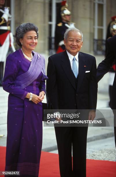 King Norodom Sihanouk and Queen Monineath.