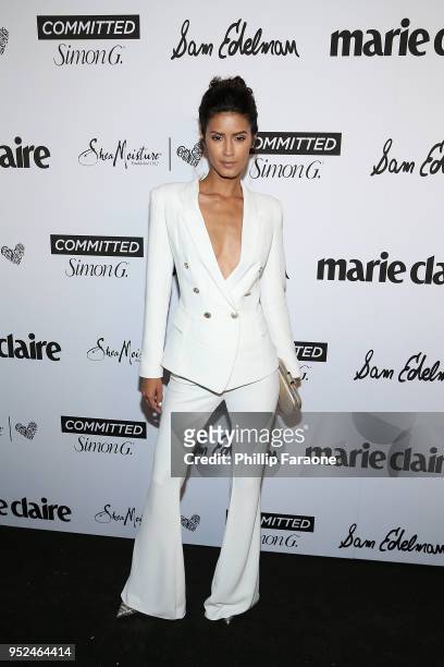 Jaslene Gonzalez attends Marie Claire Celebrates Fifth Annual 'Fresh Faces' in Hollywood with SheaMoisture, Simon G. And Sam Edelman at Poppy on...