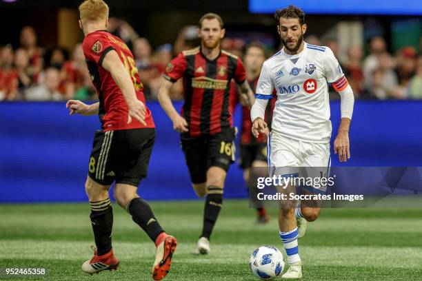 Ignacio Piatti of Montreal Impact during the match between Atlanta United FC v Montreal Impact at the Mercedes-Benz Stadium on April 28, 2018 in...