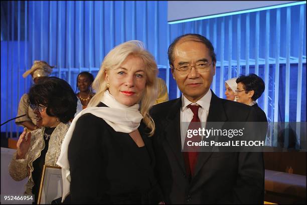 Nicole Ameline, Unesco director general Koichiro Matsuura.