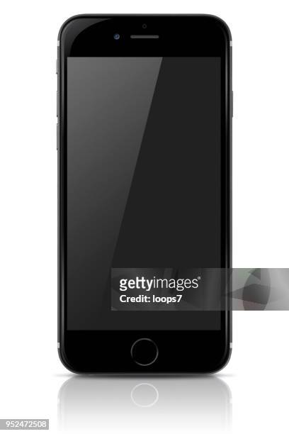 iphone 8 black - security camera on white stock pictures, royalty-free photos & images