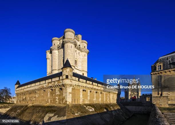 Le Chateau de Vincennes construit au XIVe siecle et la Chapelle Royale le 10 Decembre 2013, Paris, France.