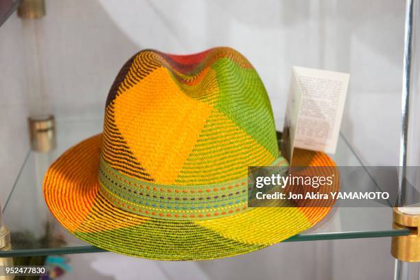 Chapeau exposé au salon 'Who's Next' le 5 septembre 2015, Paris, France.