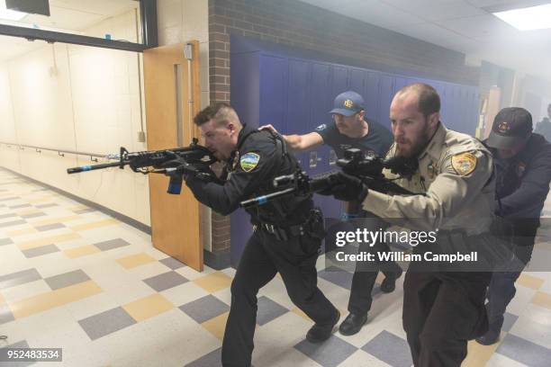 An active shooter drill is performed by the Livingston Police Department, the Park County Sheriff's Office, and Livingston Fire Department EMS at...