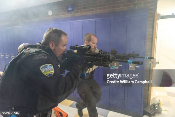 An active shooter drill is performed by the Livingston Police Department, the Park County Sheriff's Office, and Livingston Fire Department EMS at...