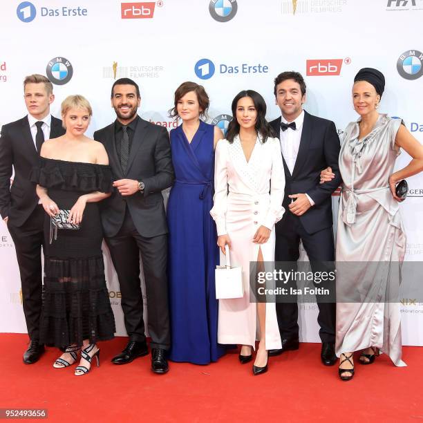 German actor Maximilian von der Groeben, German actress Jella Haase, German actor Elyas MBarek, German actress Lena Schoemann, German actress Gizem...