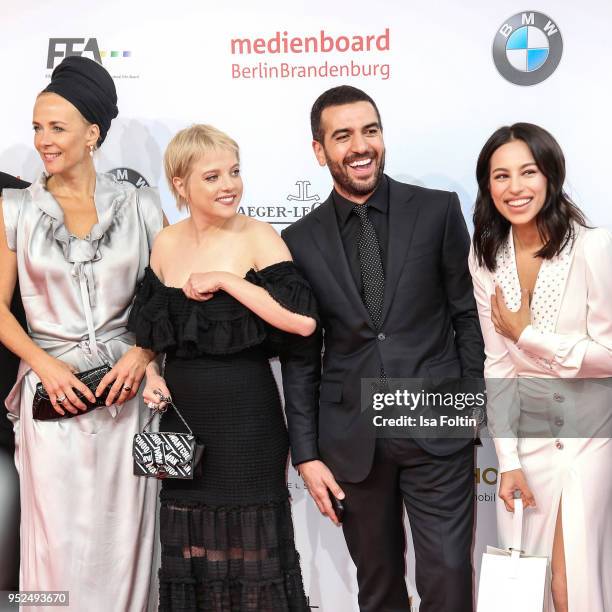 German actress Katja Riemann, German actress Jella Haase, German actor Elyas MBarek and German actress Gizem Emre attend the Lola - German Film Award...