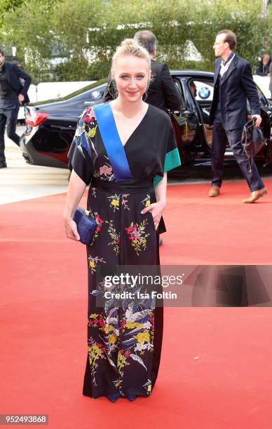 German actress Anna Maria Muehe attends the Lola - German Film Award red carpet at Messe Berlin on April 27, 2018 in Berlin, Germany.