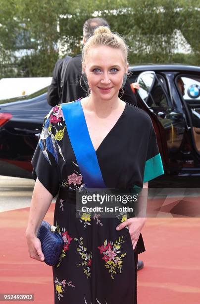 German actress Anna Maria Muehe attends the Lola - German Film Award red carpet at Messe Berlin on April 27, 2018 in Berlin, Germany.