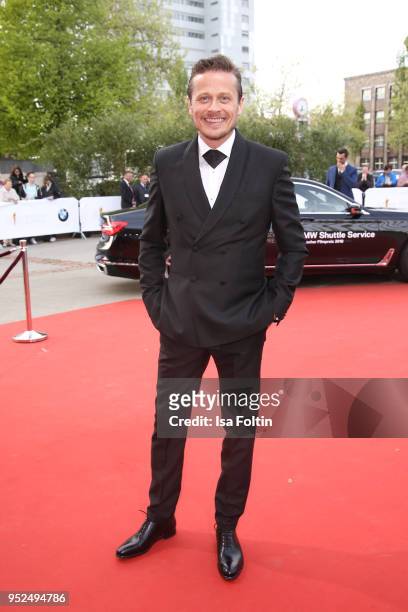 German actor Roman Knizka attends the Lola - German Film Award red carpet at Messe Berlin on April 27, 2018 in Berlin, Germany.